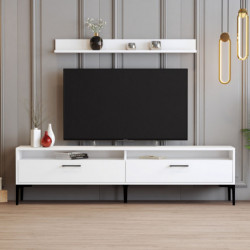 Mueble TV con estante istanbul blanco Practica Hogar
