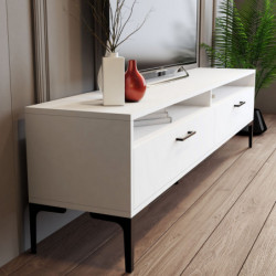 Mueble TV con estante istanbul blanco Practica Hogar