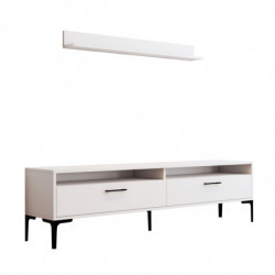 Mueble TV con estante istanbul blanco Practica Hogar