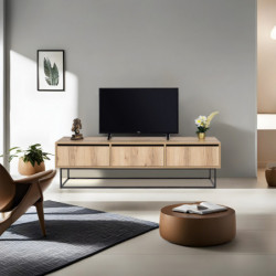 Mueble TV Kordon 180 negro fieltro Practica Hogar