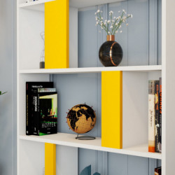 Librería Lima blanco amarillo Practica Hogar