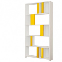 Librería Lima blanco amarillo Practica Hogar