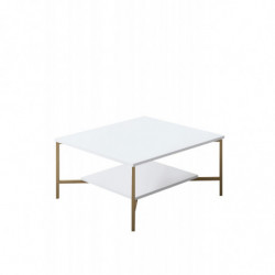 Conjunto de muebles de salón Line dorado blanco Practica Hogar