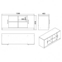 Mueble auxiliar Vario F blanco Practica Hogar