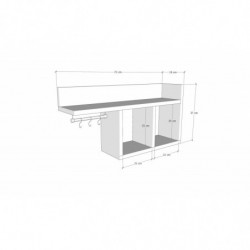 Estante de pared Pare blanco Practica Hogar