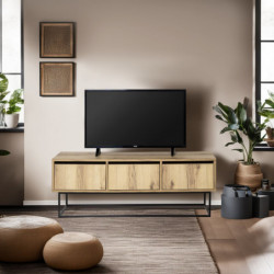 Mueble TV Kordon 140 negro fieltro Practica Hogar