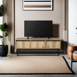 Mueble TV Kordon 140 negro fieltro Practica Hogar