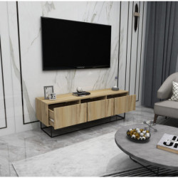 Mueble TV Kordon 140 negro fieltro Practica Hogar