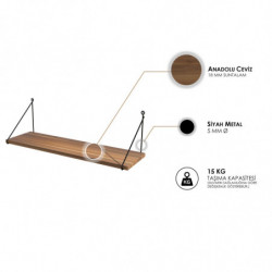 Estante de pared Armoni nogal Practica Hogar
