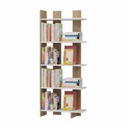 Librería Elas Blanco Roble Zafiro Practica Hogar