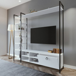Mueble TV Demirli L518 blanco Practica Hogar