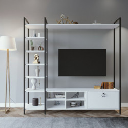 Mueble TV Demirli L518 blanco Practica Hogar