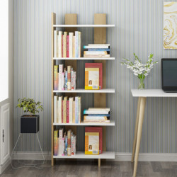 Librería Elas Blanco Roble Zafiro Practica Hogar