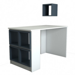 Escritorio de estudio Box blanco azul Practica Hogar