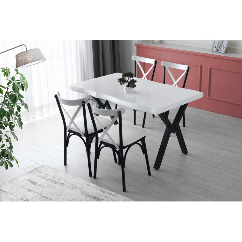 Mesa comedor Efor-1411 blanco Practica Hogar Mesa comedor Efor-1411 blanco Practica Hogar