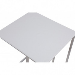 Set mesas de café (3 piezas) Ce Metal Zigon-9406 blanco Practica Hogar