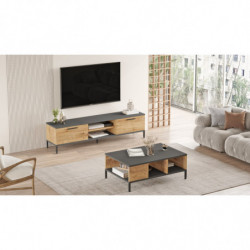 Conjunto de muebles de salón RL5-AA pino atlántico antracita Practica Hogar