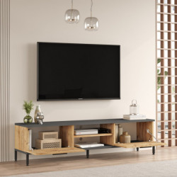 Conjunto de muebles de salón RL5-AA pino atlántico antracita Practica Hogar