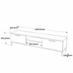 Conjunto de muebles de salón RL5-AA pino atlántico antracita Practica Hogar