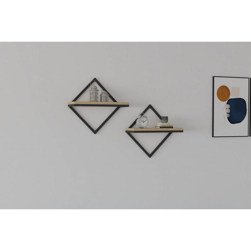 Estante de pared Sezo roble zafiro Practica Hogar Estante de pared Sezo roble zafiro Practica Hogar