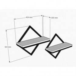 Estante de pared Sezo roble zafiro Practica Hogar