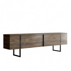 Conjunto de muebles de salón Luxe Set negro nogal Practica Hogar