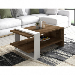 Conjunto de muebles de salón Gaye blanco nogal Practica Hogar
