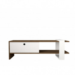 Conjunto de muebles de salón Gaye blanco nogal Practica Hogar