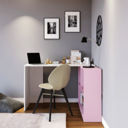 Escritorio de estudio Massası L158 rosa blanco Practica Hogar