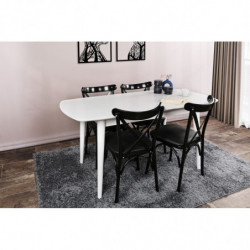 Mesa de comedor extensible Retro 1193 blanco Practica Hogar