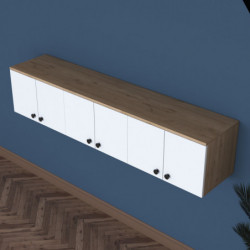 Mueble auxiliar EA103-2387 blanco nogal Practica Hogar