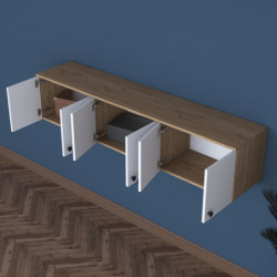 Mueble auxiliar EA103-2387 blanco nogal Practica Hogar