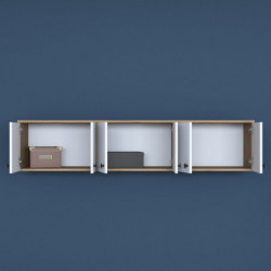 Mueble auxiliar EA103-2387 blanco nogal Practica Hogar