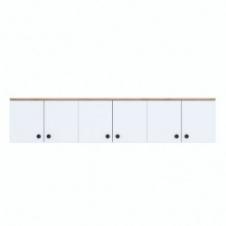 Mueble auxiliar EA103-2387 blanco nogal Practica Hogar