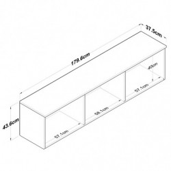 Mueble auxiliar EA103-2387 blanco nogal Practica Hogar