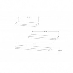 Estante de pared Leila antracita Practica Hogar
