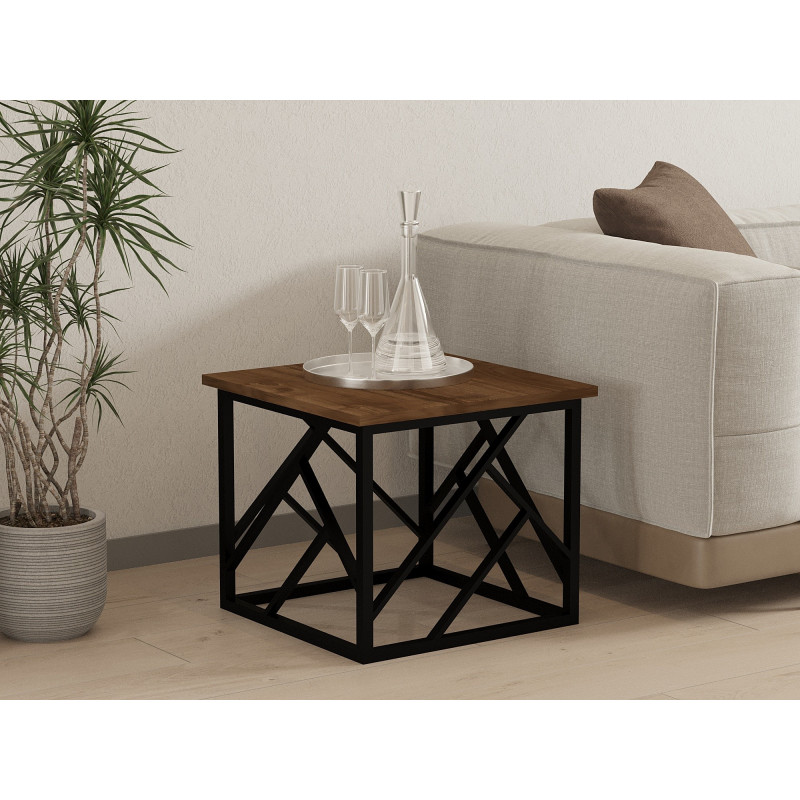 Mesa de centro Woda negro nogal Practica Hogar Mesa de centro Woda negro nogal Practica Hogar