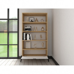 Conjunto de muebles de salón Ponuse zafiro roble blanco Practica Hogar
