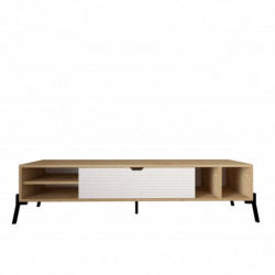 Conjunto de muebles de salón Ponuse zafiro roble blanco Practica Hogar