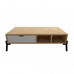 Conjunto de muebles de salón Ponuse zafiro roble blanco Practica Hogar