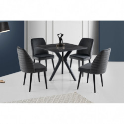 Mesa de comedor extensible Kare Ares-1471 negro Practica Hogar