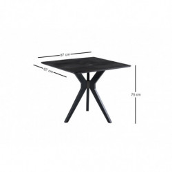 Mesa de comedor extensible Kare Ares-1471 negro Practica Hogar