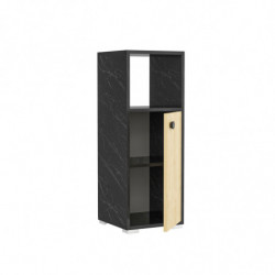 Mueble de baño Ahu Negro Mármol Roble Zafiro Practica Hogar