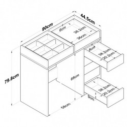 Tocador BJ107-2625 blanco Practica Hogar