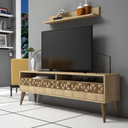 Mueble TV con estante Line roble Practica Hogar