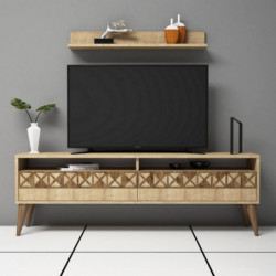 Mueble TV con estante Line roble Practica Hogar