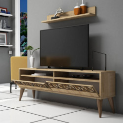 Mueble TV con estante Line roble Practica Hogar