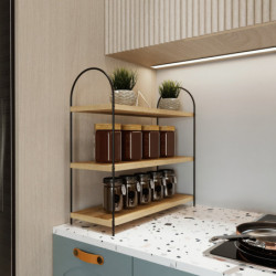 Mueble de cocina Hamm L2065 roble negro Practica Hogar