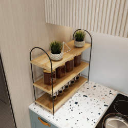 Mueble de cocina Hamm L2065 roble negro Practica Hogar