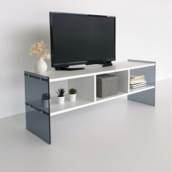 Mueble TV TV401 humo blanco Practica Hogar